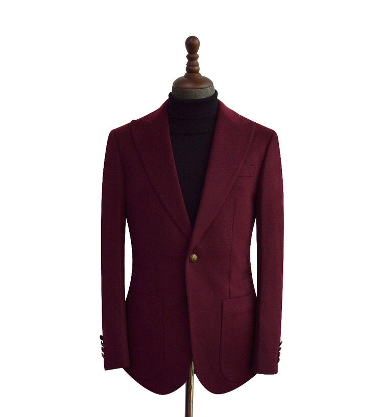 Signature Branded Bespoke Blazer (Burgundy)